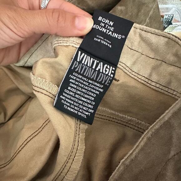 Kuhl Ryder Vintage Patina Dye Outdoor Work Cargo Revolvr Hiking Pants Sz 40 x 32 - Picture 11 of 11